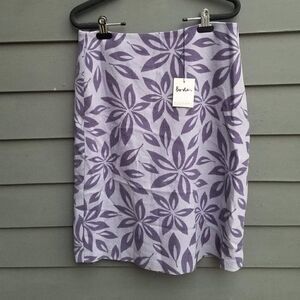 Vintage Bowden NWT Purple Flower Wool Pencil Skirt - Size 12R